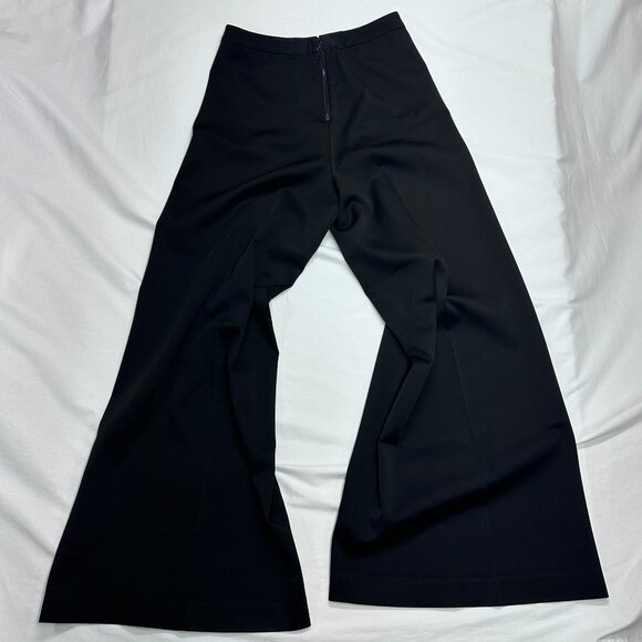 Alice and Olivia Classic Black Wide Leg Pants Size 4, 30" Inseam 16" Leg Flare - Picture 3 of 9